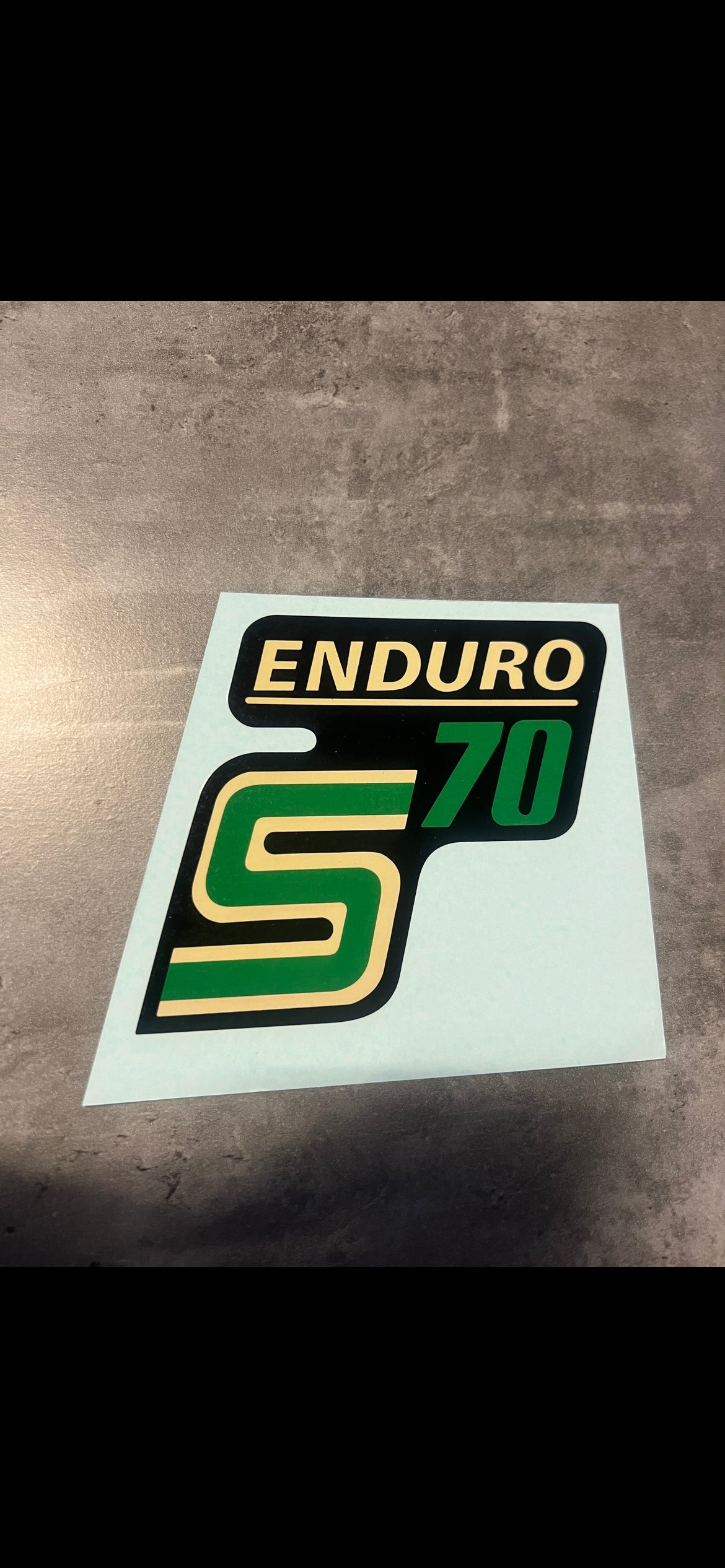 Wasserschiebebild Simson S70 Enduro Seitendeckel