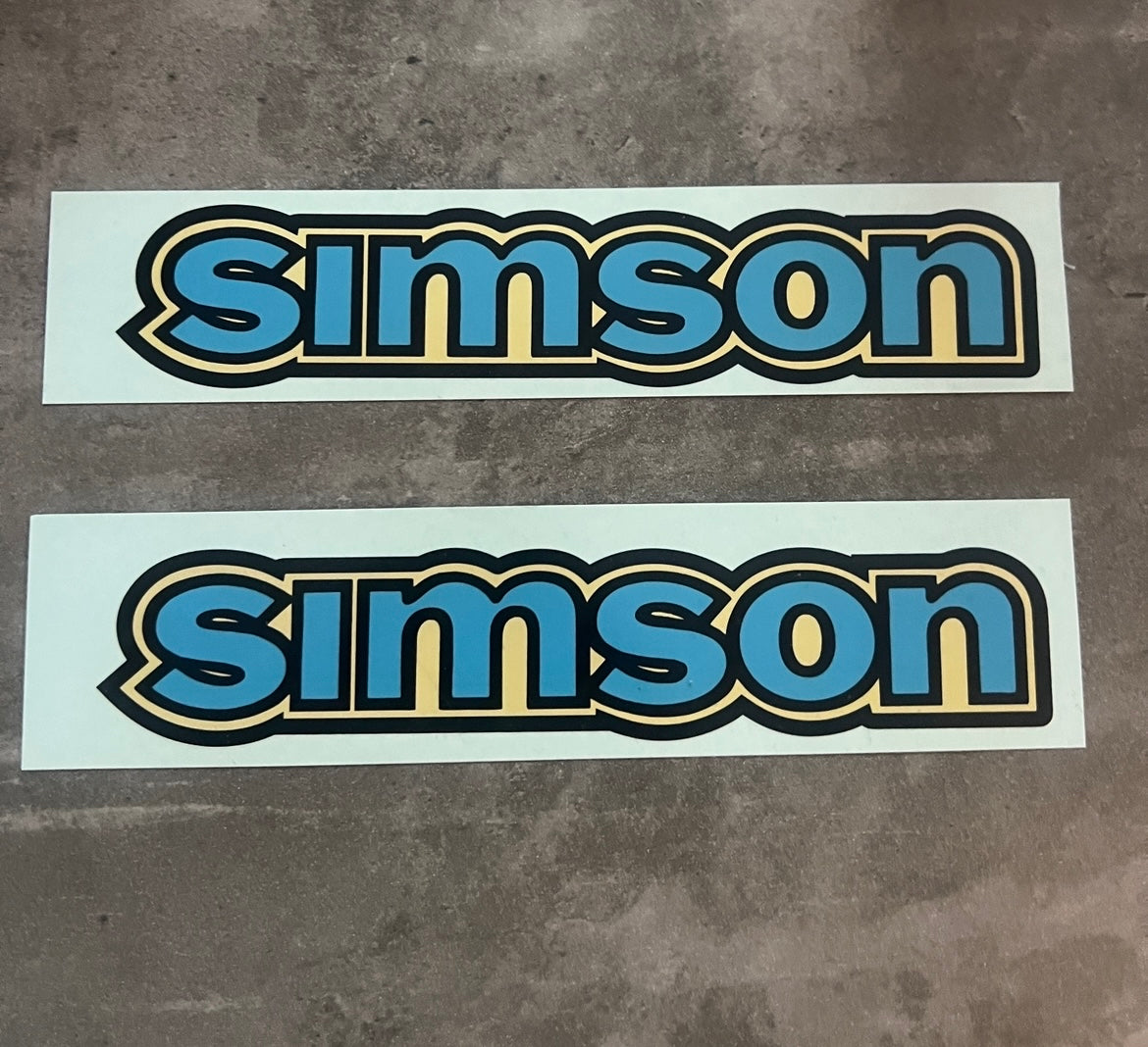 Wasserschiebebild Simson S50 Klein Blau