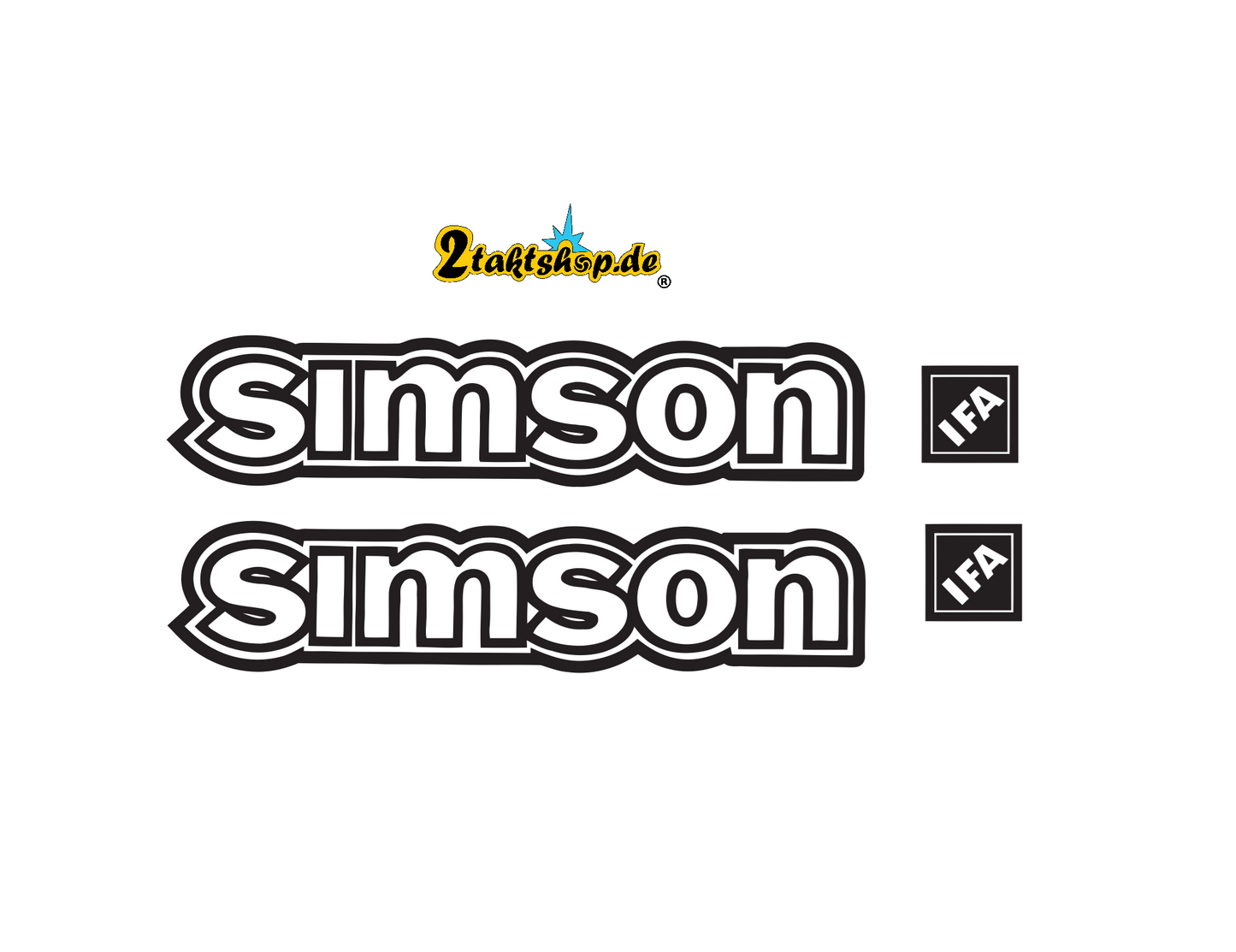 Transparente Simson S50 Aufkleber IFA Premium