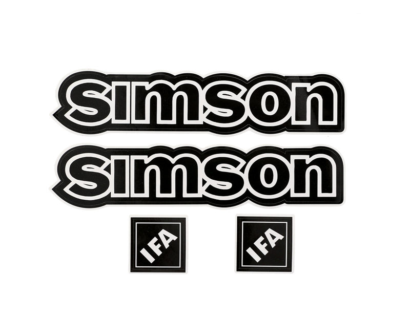 Transparente Simson S50 Aufkleber IFA Premium Dunkel