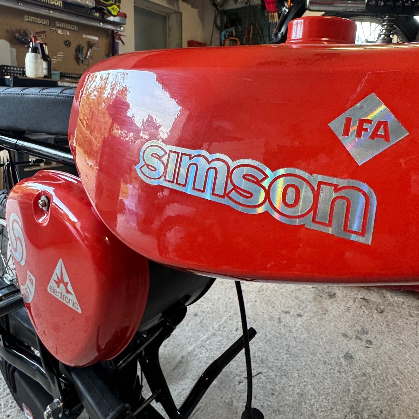 Simson S50B Oil Slick Regenbogen Transparent Aufkleber Premium 10 teilig