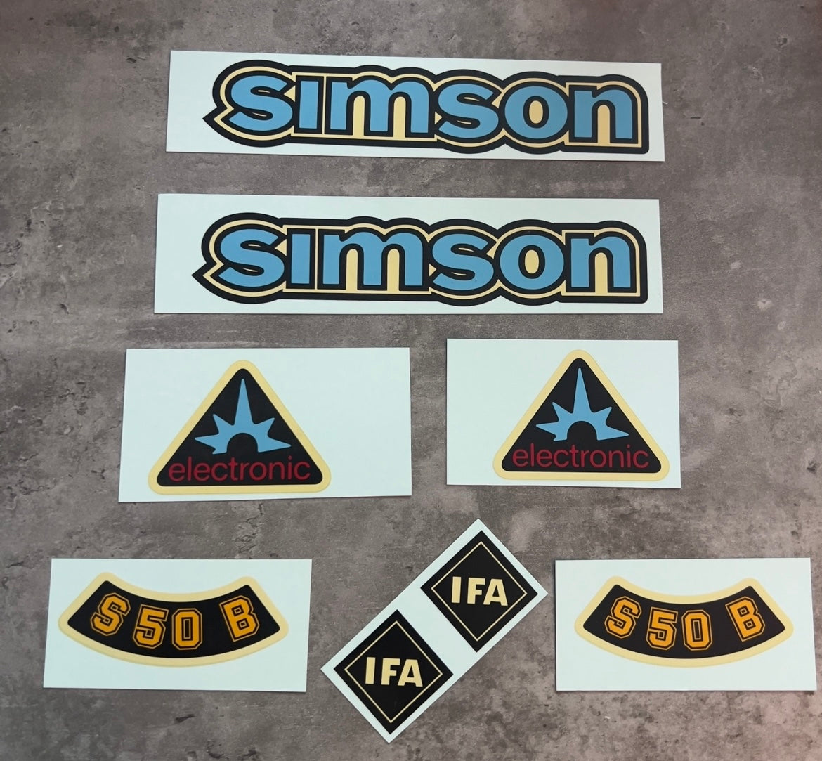 Simson S50B IFA electronic Wasserschiebebilder SET Blau