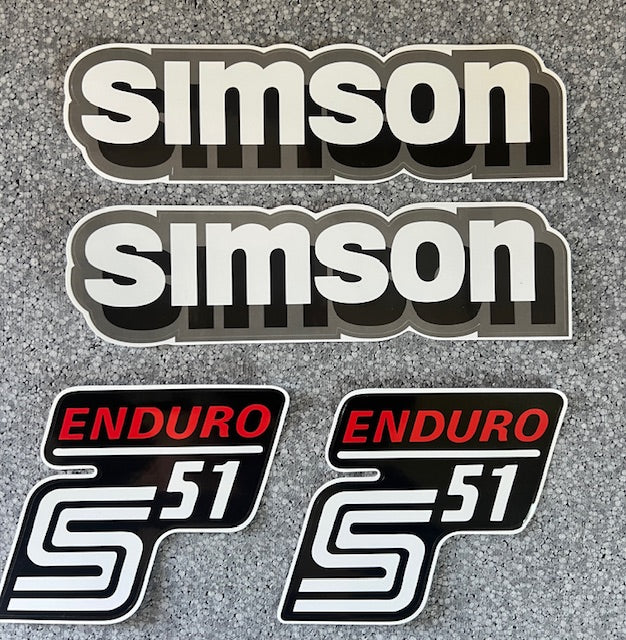 Simson S51 Enduro Tankset Silber Komplettset