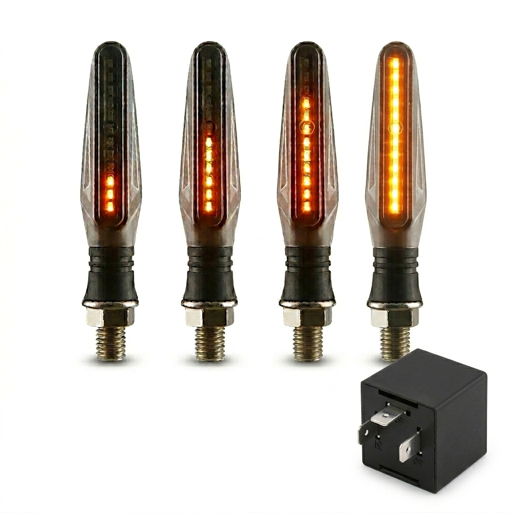 Hochwertiges 12 V Blinker SET inkl. LED-Blinker – Komplett-Set für dein Moped!