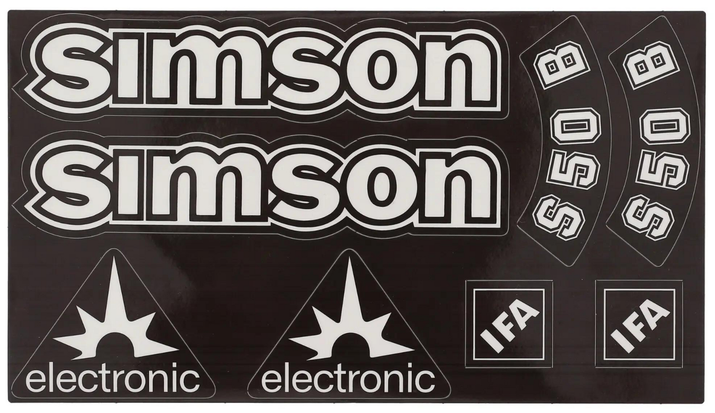 Transparente Simson S50B Aufkleber IFA electronic Tank Seitendeckel Hell Premium