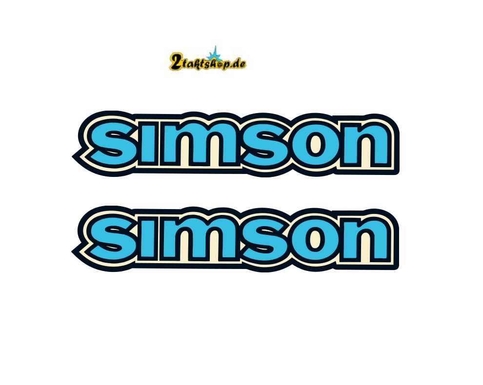 Wasserschiebebild Simson S50 Klein Blau