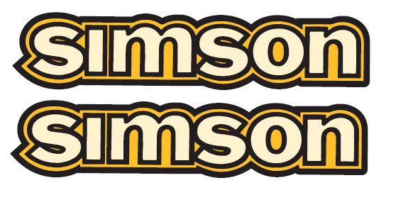 Wasserschiebebild Simson S50 Klein Gelb