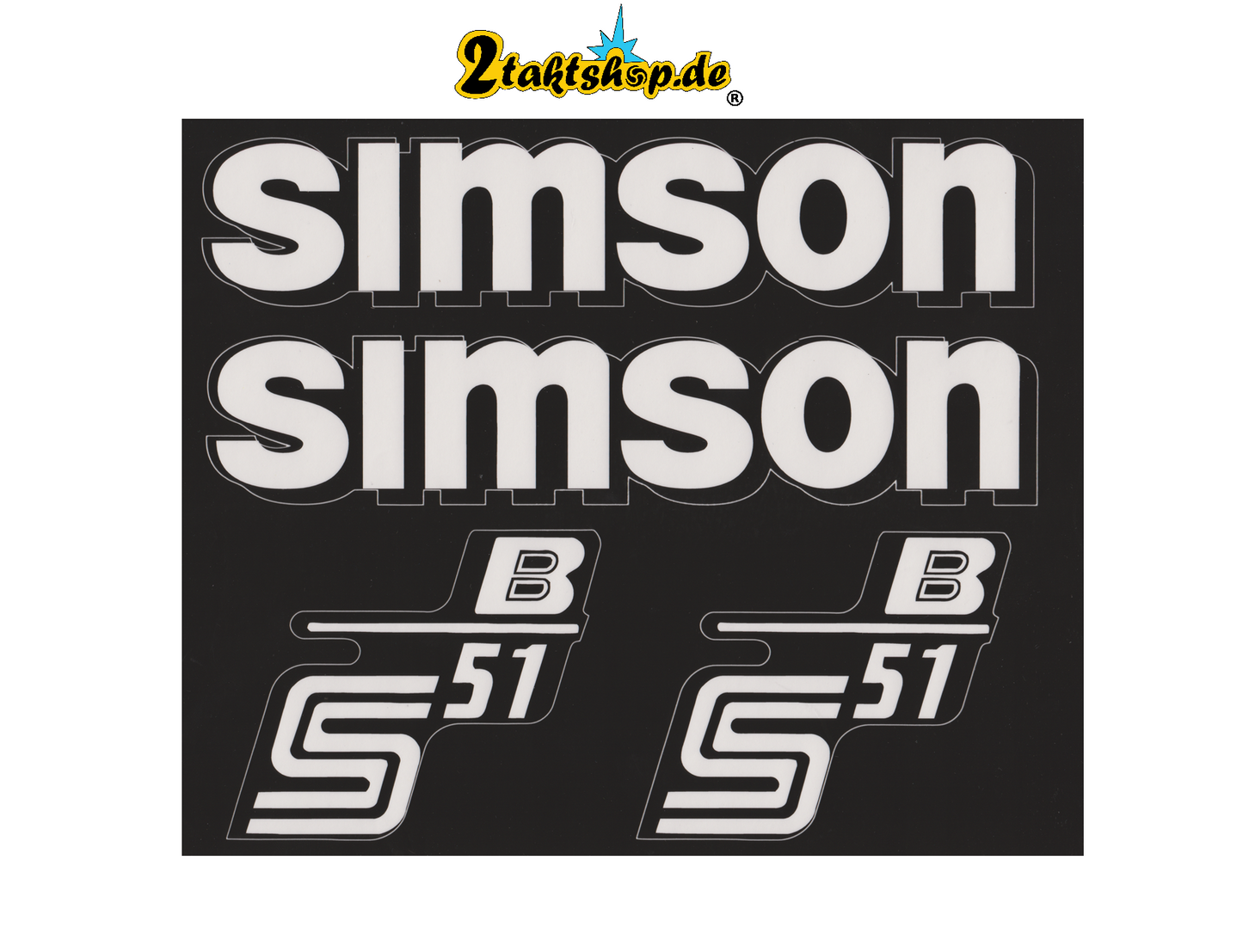 Transparente Große Simson S51 B Aufkleber IFA electronic DDR
