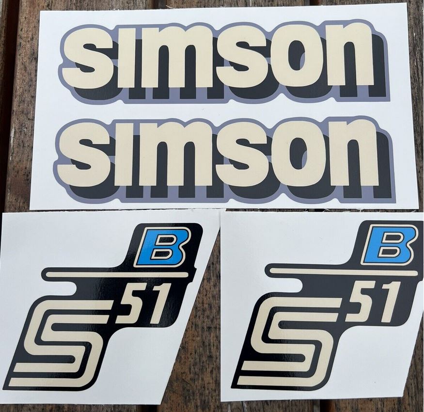 Simson S51 B Wasserschiebebilder SET