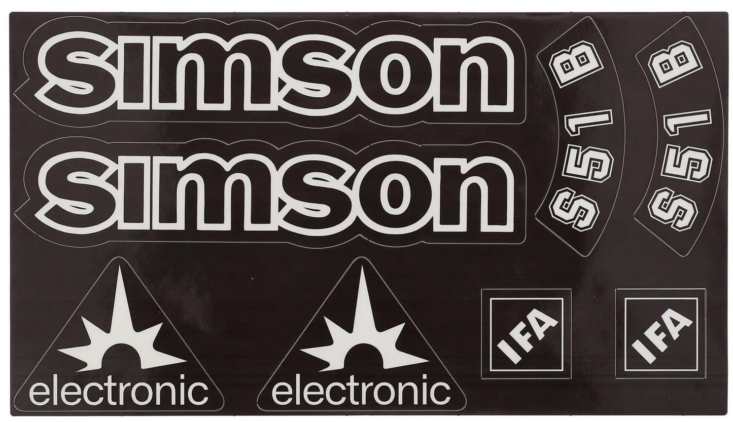 Transparente Simson S51B Aufkleber IFA electronic Tank Seitendeckel Dunkel Premium