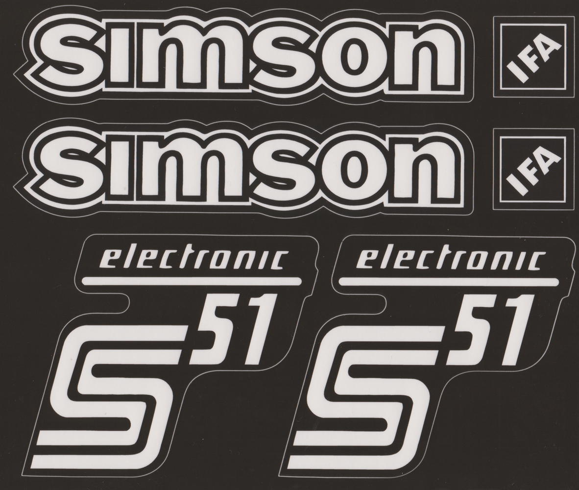 Transparente Simson S51 Electronic Aufkleber IFA Premium