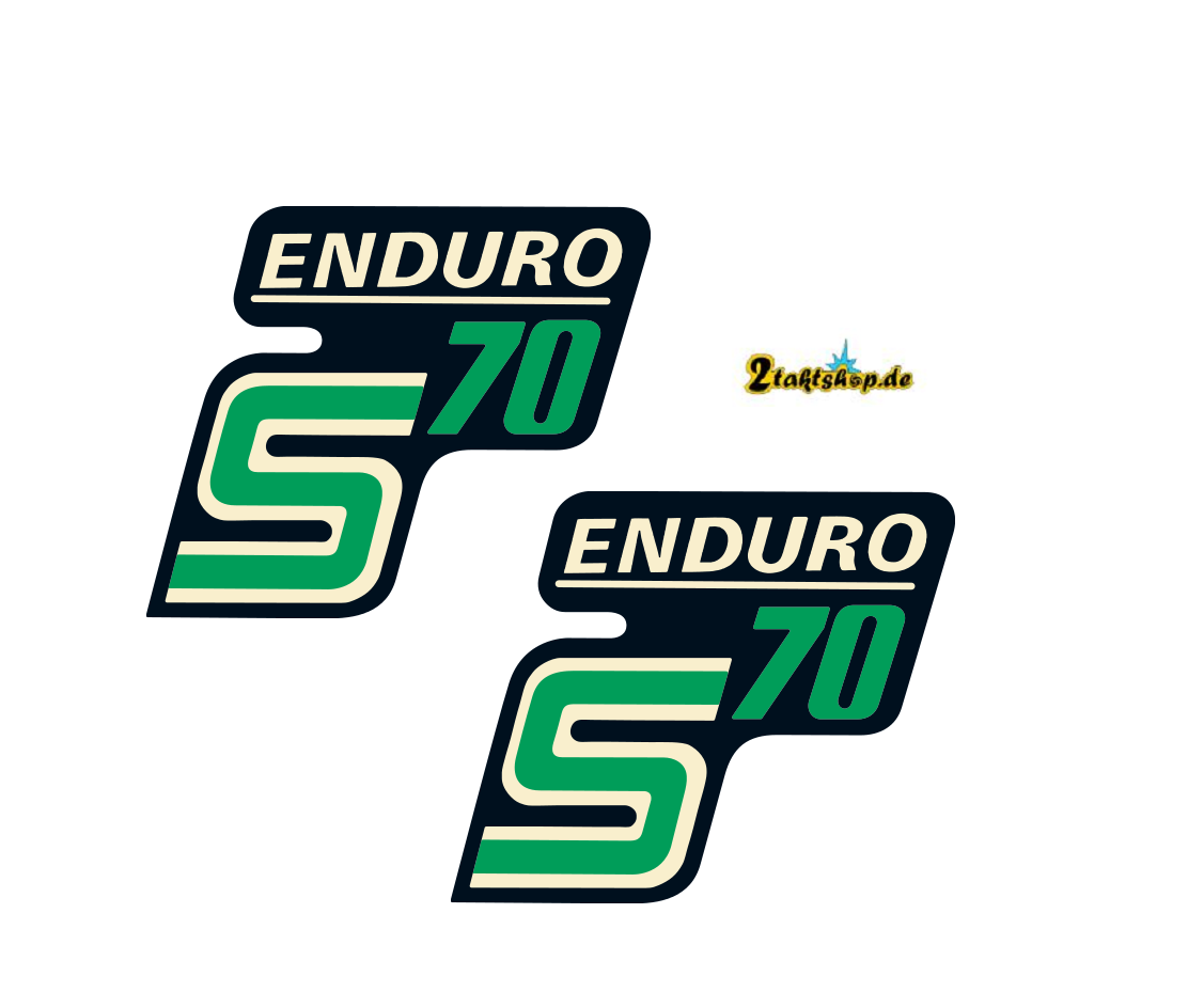 2 teiliges Wasserschiebebild Set Simson S70 Enduro