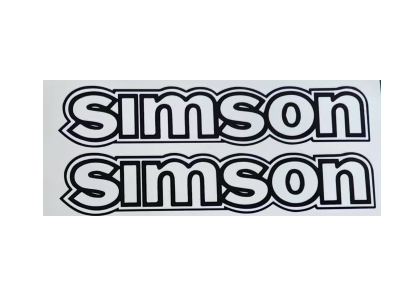2 teiliges Simson Wasserschiebebild Set KLEIN Tank WEISS