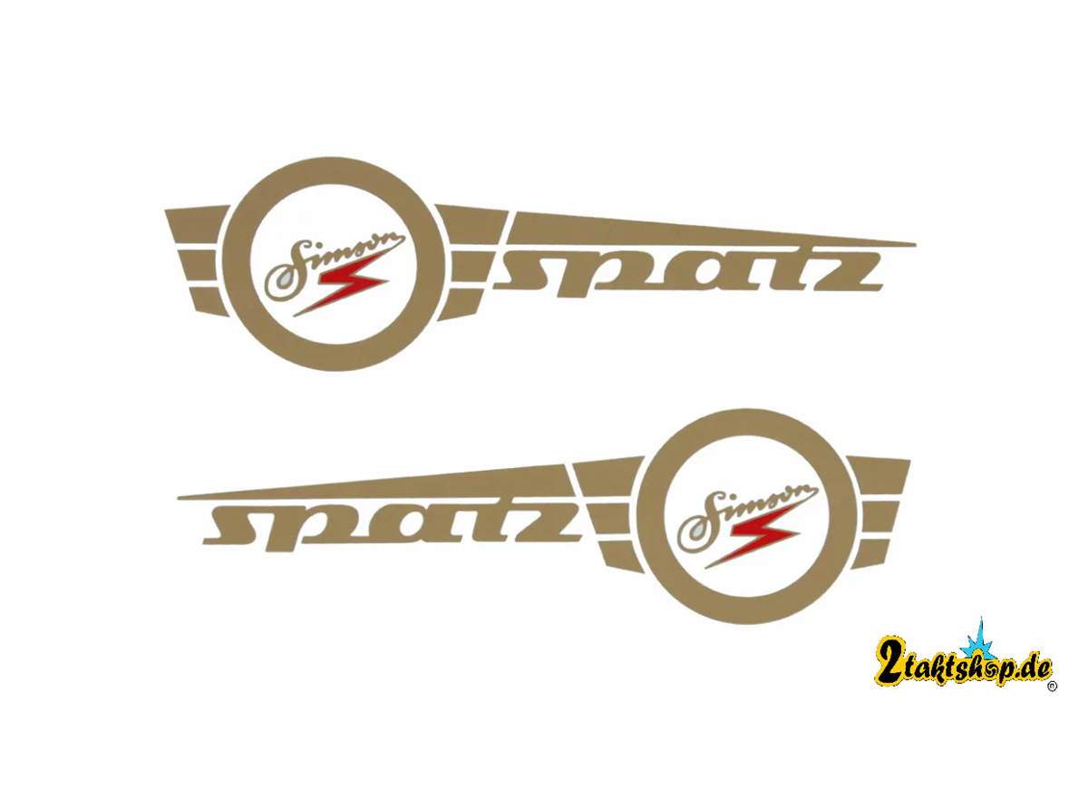 2 teiliges Wasserschiebebild Simson Spatz Tank Premium DDR 2 teilig