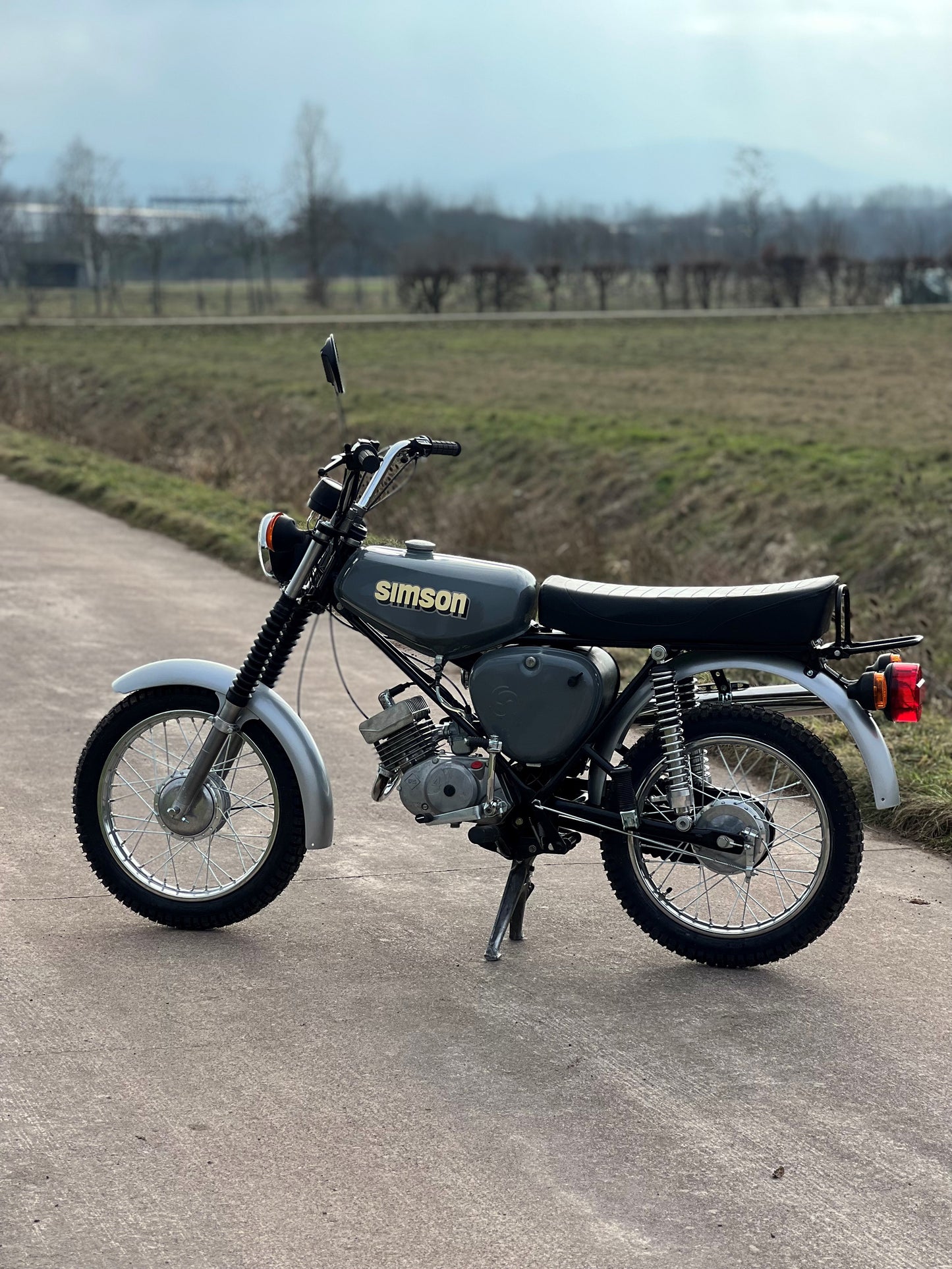 Simson Tank + Seitendeckel Grau für Simson S50, S51, S70