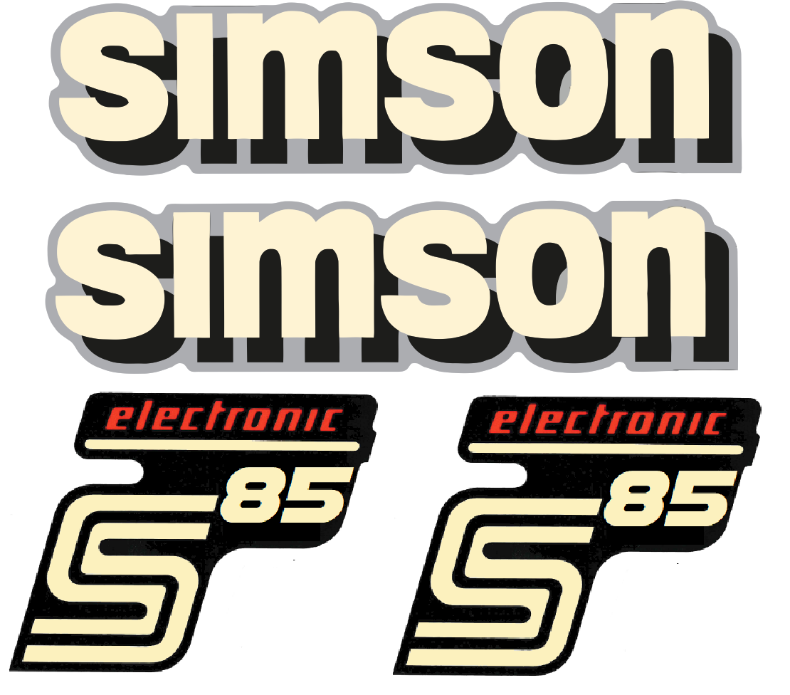 Dekorsatz Simson S85 Electronic Aufkleber Set