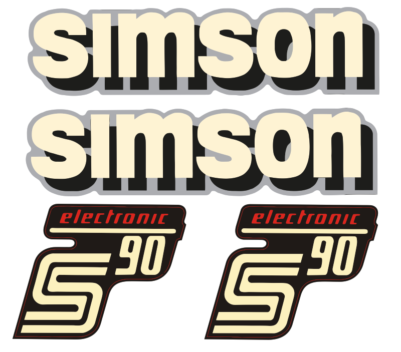 Dekorsatz Simson S90 Electronic Aufkleber Set