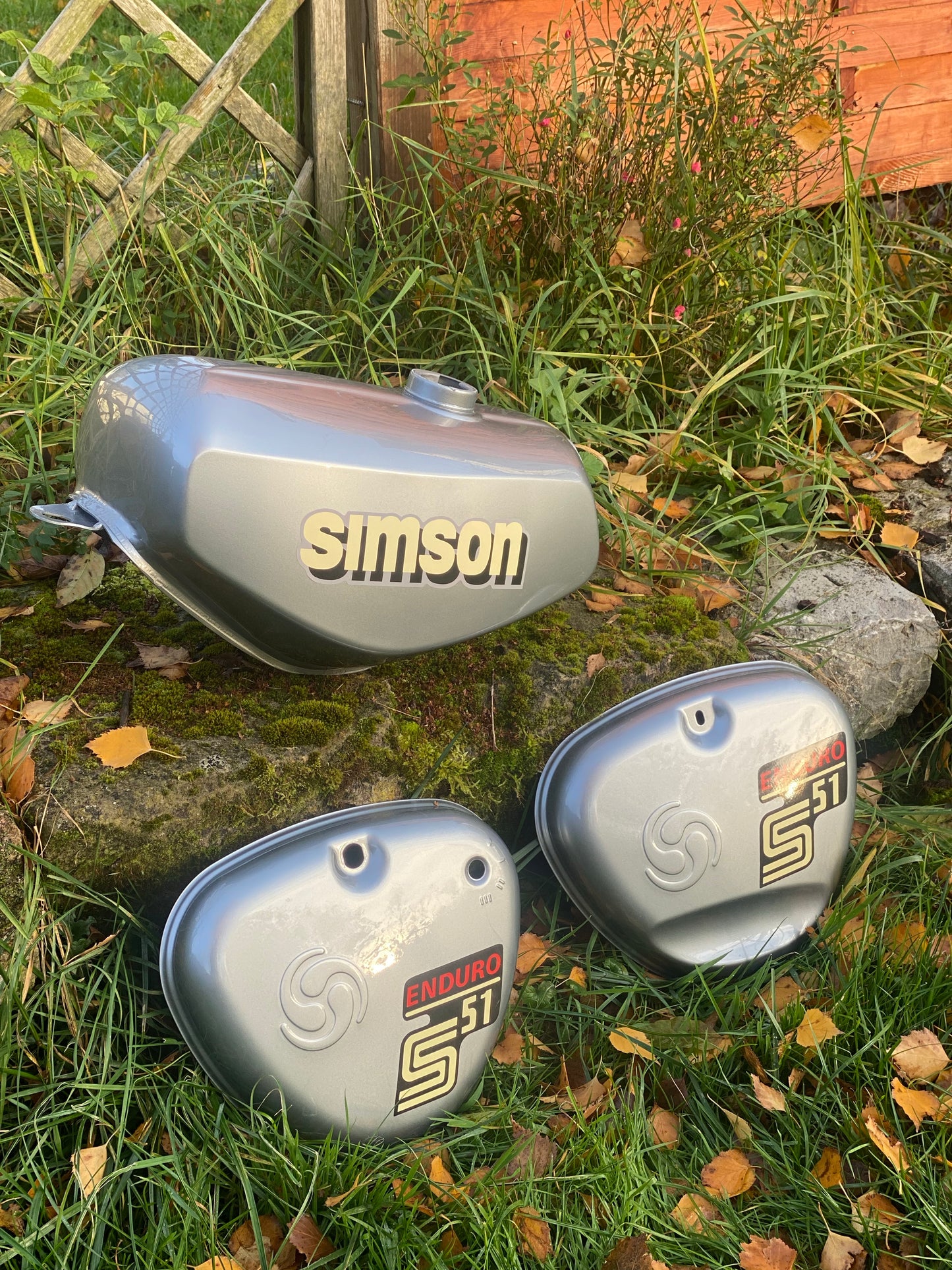 Simson S51 Enduro Tankset Silber
