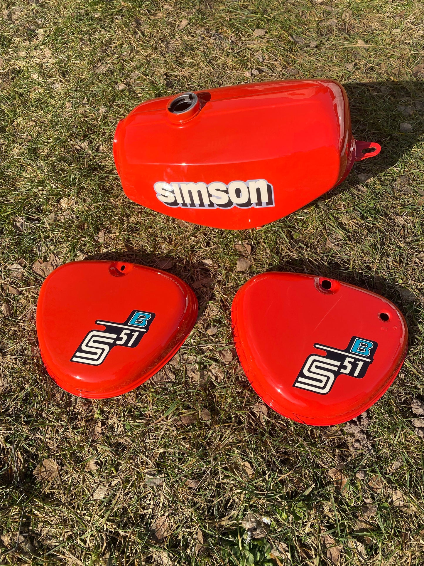 4 teiliger Dekorsatz Simson S51B Retro Aufkleber Set DDR Style