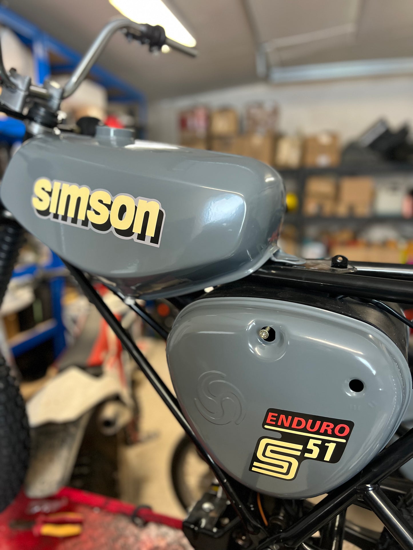 Simson S51 Enduro Tankset Eisengrau