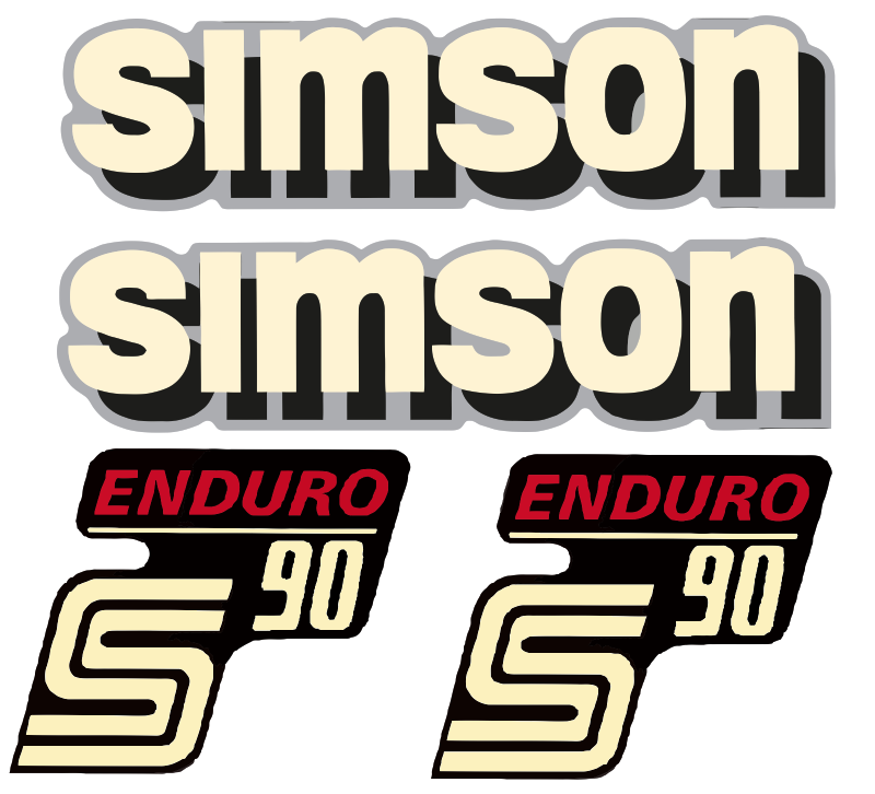 Dekorsatz Simson S90 Enduro Aufkleber Set