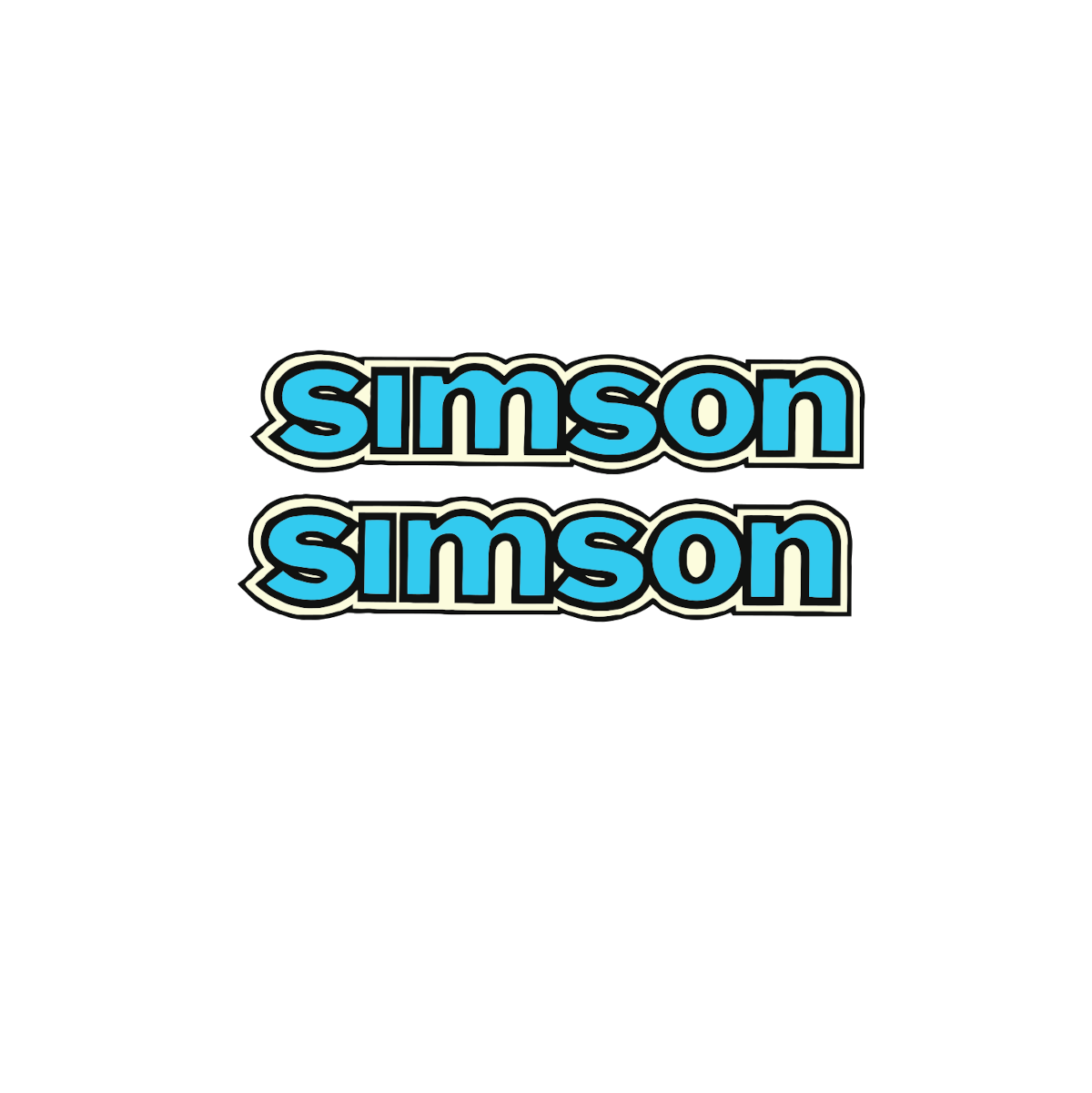 Dekorsatz Simson S50 Blau Retro Aufkleber Set Tank