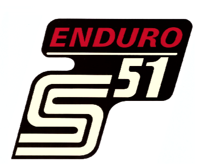 Wasserschiebebild Simson S51 Enduro Seitendeckel