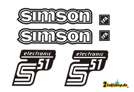 Transparente Simson S51 Electronic  Aufkleber IFA Premium
