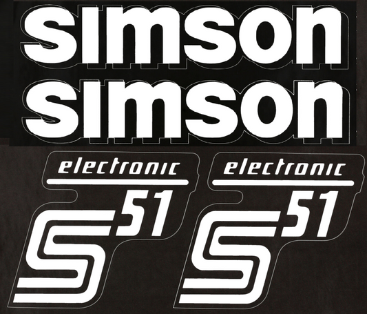 Transparente Große  Simson S51 electronic   Aufkleber