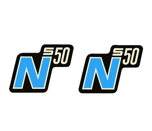 Simson S50 N Seitendeckel Aufkleber  2 teilig