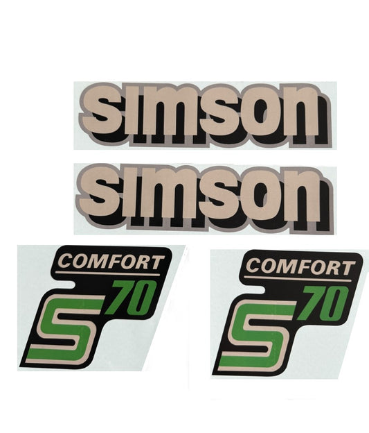 Simson S70 Comfort  Wasserschiebebilder Abziehbilder Dunkel