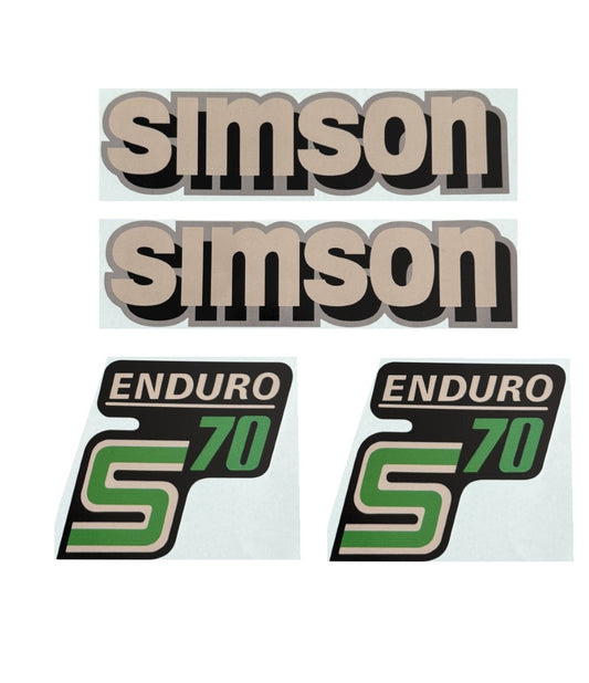 Silber Simson S70 Enduro  Wasserschiebebilder Abziehbilder