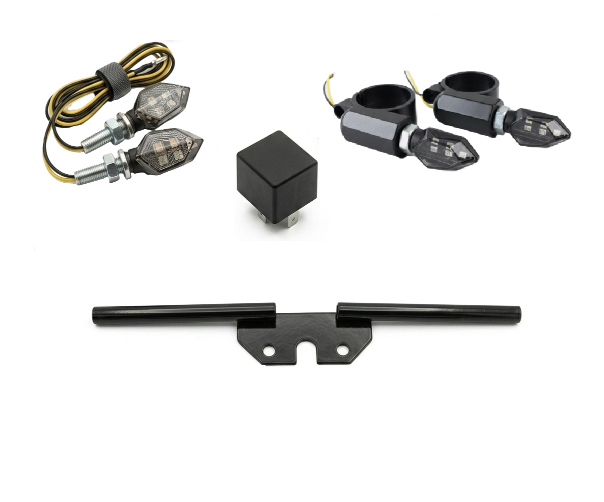 Hochwertiges 12 V Blinker SET  inkl. LED-Blinker – Komplett-Set für dein Moped!