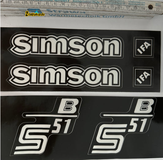 Transparente  Simson S51B IFA    Aufkleber