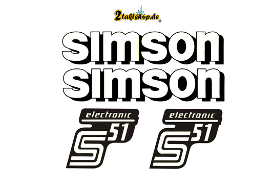 Transparent Große  Simson S51 electronic   Aufkleber