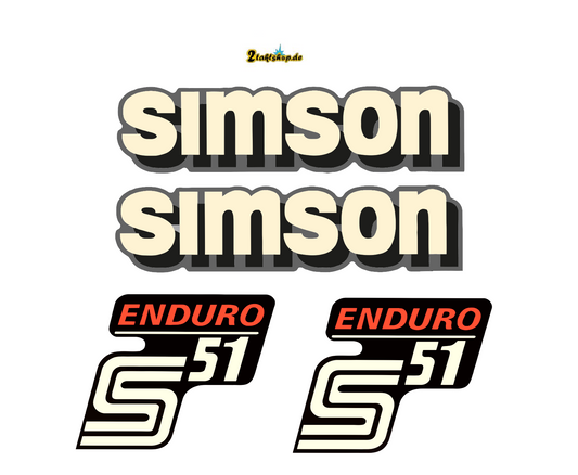 Simson S51 Enduro Wasserschiebebilder SET
