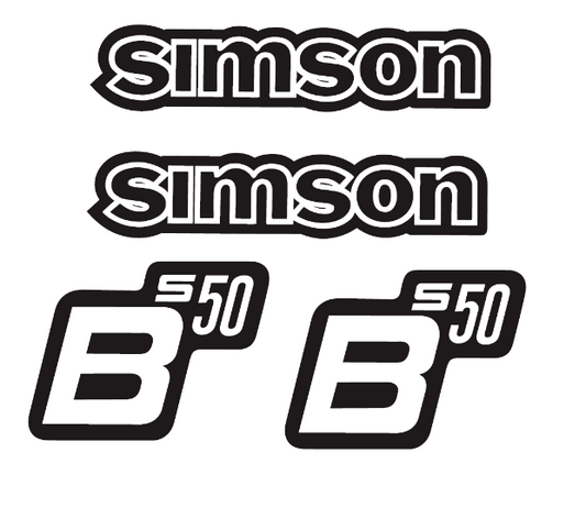 Simson S50B IFA Aufkleber Set Premium Retro DDR Schwarz Weiss Alt
