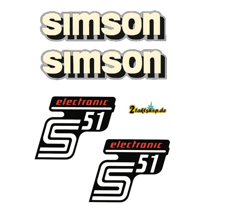 Simson S51  Electronic  Wasserschiebebilder SET