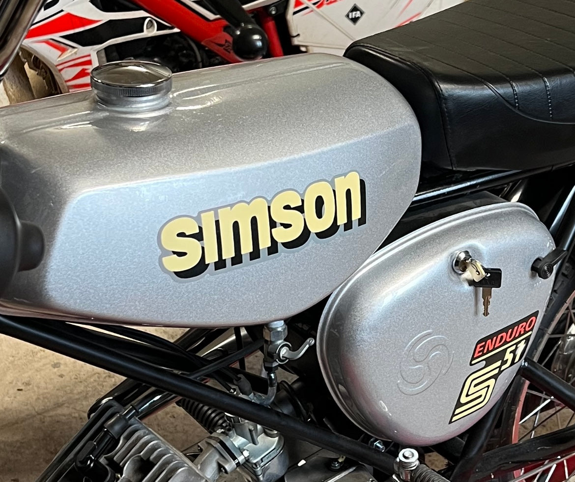 Simson  S50 S51Enduro   Tankset  Silber