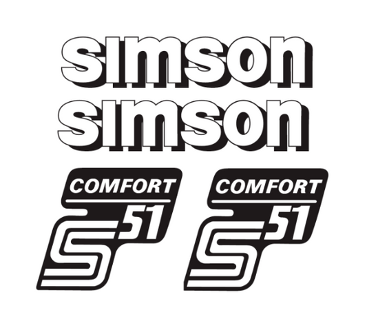 Simson S51 Comfort IFA Aufkleber Set Dekor Premium Retro DDR IFA