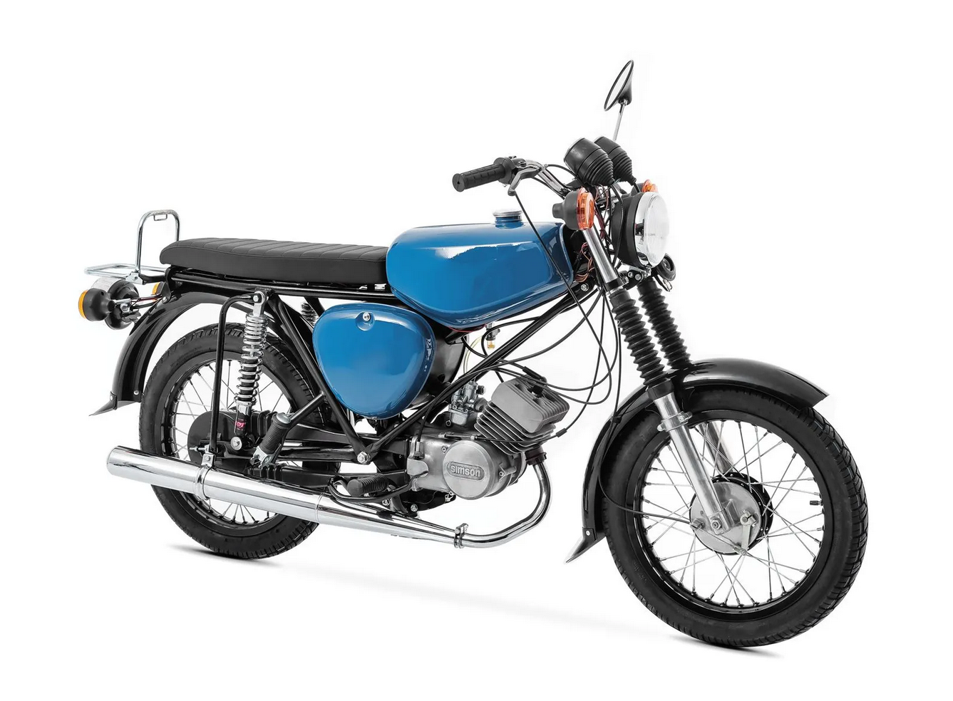 Tank + Seitendeckel Metallic Blau für Simson S50, S51, S70