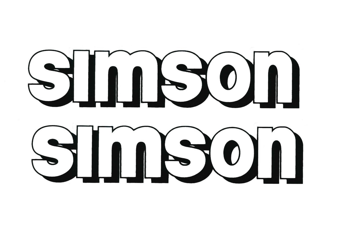 Dekorsatz Simson S51 Aufkleber Set Dekor Premium Retro TANK WEISS