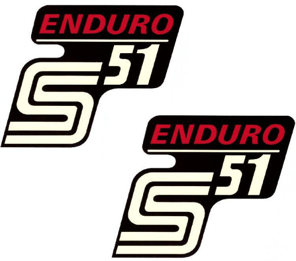 Simson S51 Enduro Dekor Aufkleberset 2 teilig