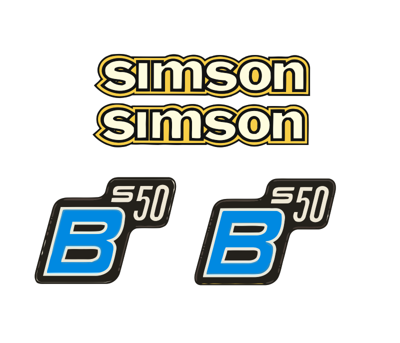 Simson S50 B Retro Aufkleber Set