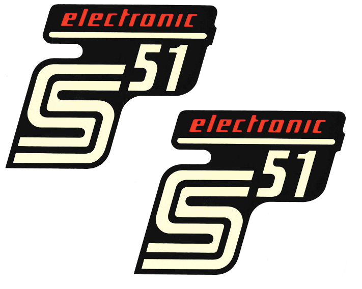 Simson S51 electronic Dekor Aufkleberset 2 teilig