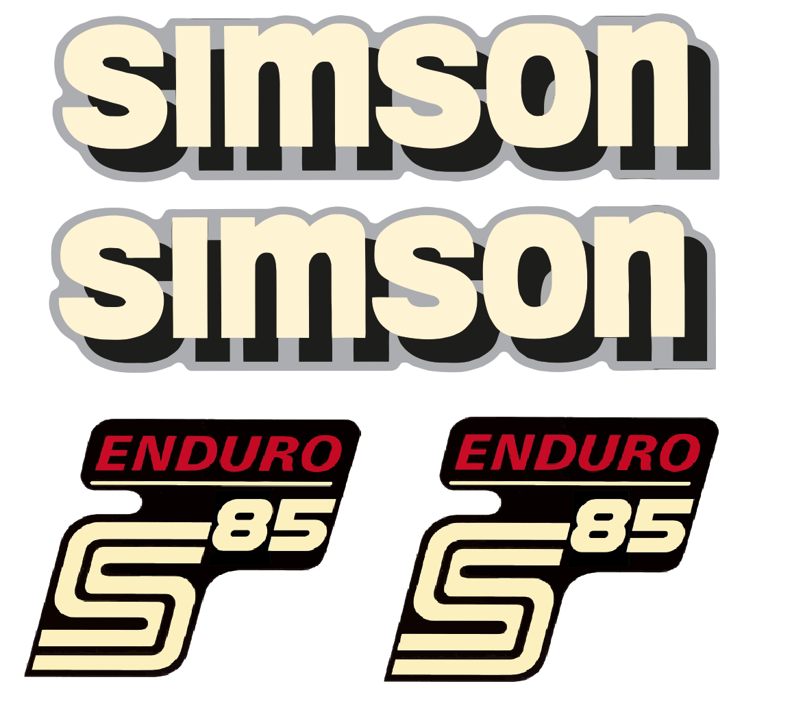 Dekorsatz Simson S85 Enduro  Aufkleber Set