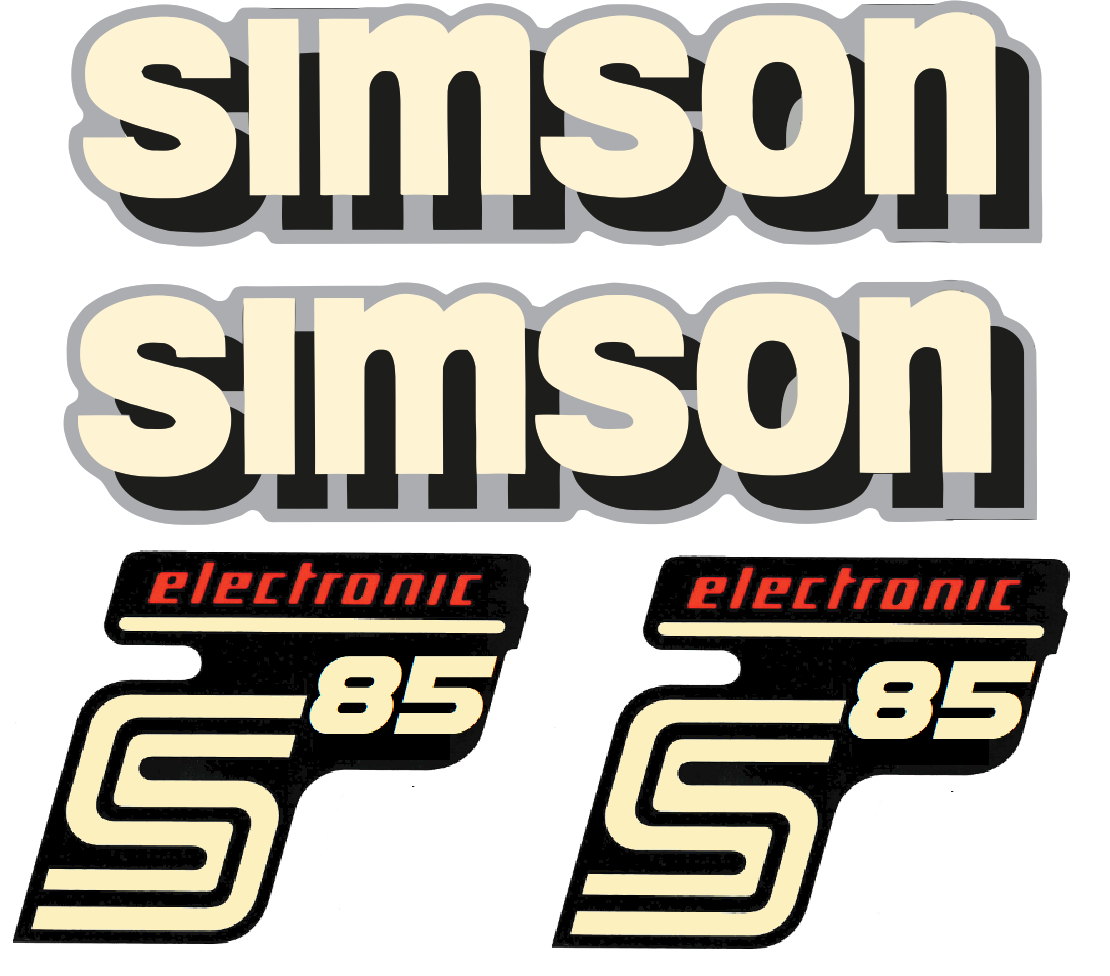 Dekorsatz Simson S85 Electronic  Aufkleber Set