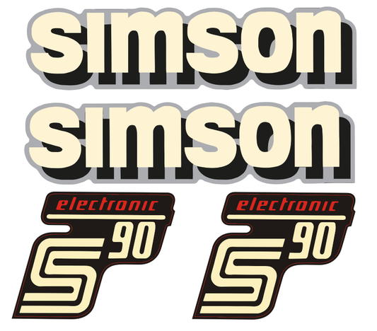Dekorsatz Simson S90 Electronic  Aufkleber Set