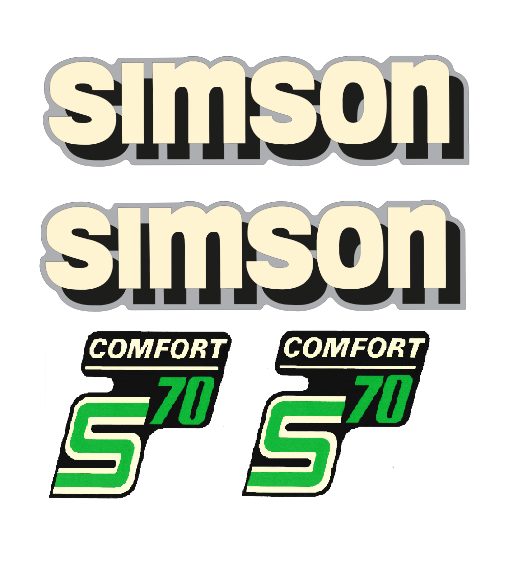 Dekorsatz Simson S70 Comfort Retro Aufkleber Set